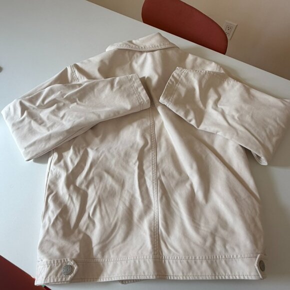 Suede Leather Free People Blair Jacket - Ivory / Cream, vegan - Picture 11 of 12